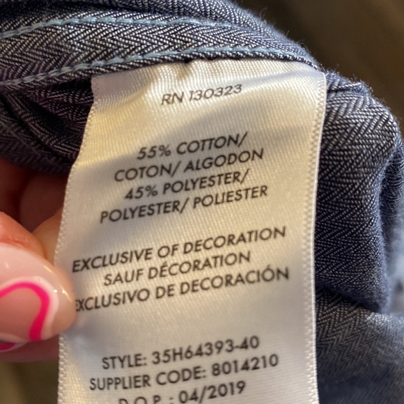 Calvin Klein Chambray Blue Button Down shirt XL - Picture 8 of 10